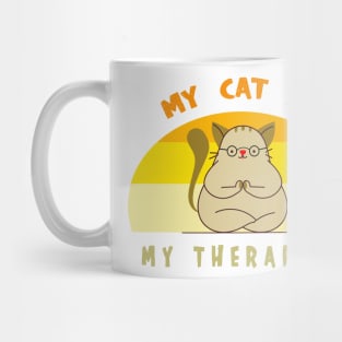 My cat is my therapist Mug